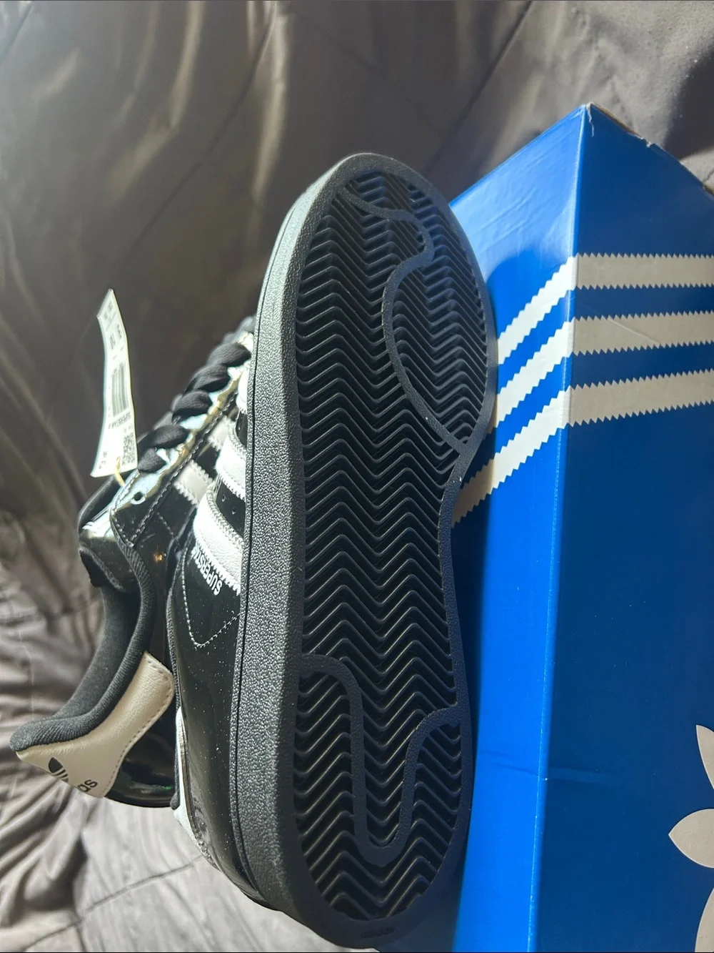 adidas Black and White Superstar II Sneakers